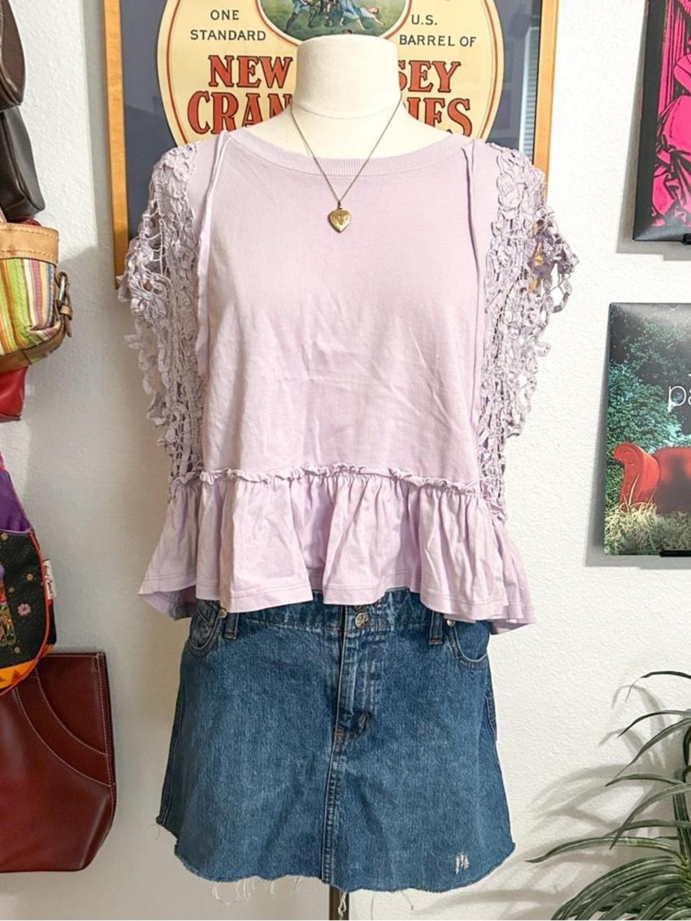 Anthropologie Purple Top